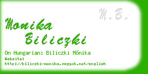 monika biliczki business card