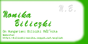 monika biliczki business card